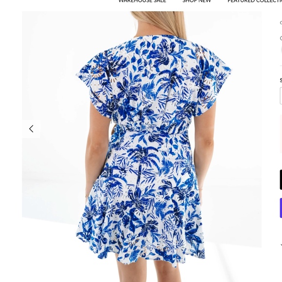 J. Marie XL The Hayden Wrap Romper White/Blue nwt - Picture 4 of 4